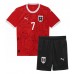 Camiseta Austria Marko Arnautovic #7 Primera Equipación Replica Eurocopa 2024 para niños mangas cortas (+ Pantalones cortos)